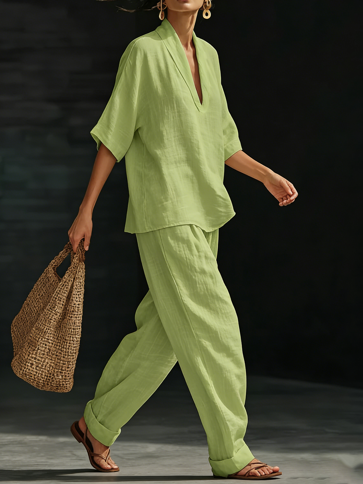 Livia linen set detail