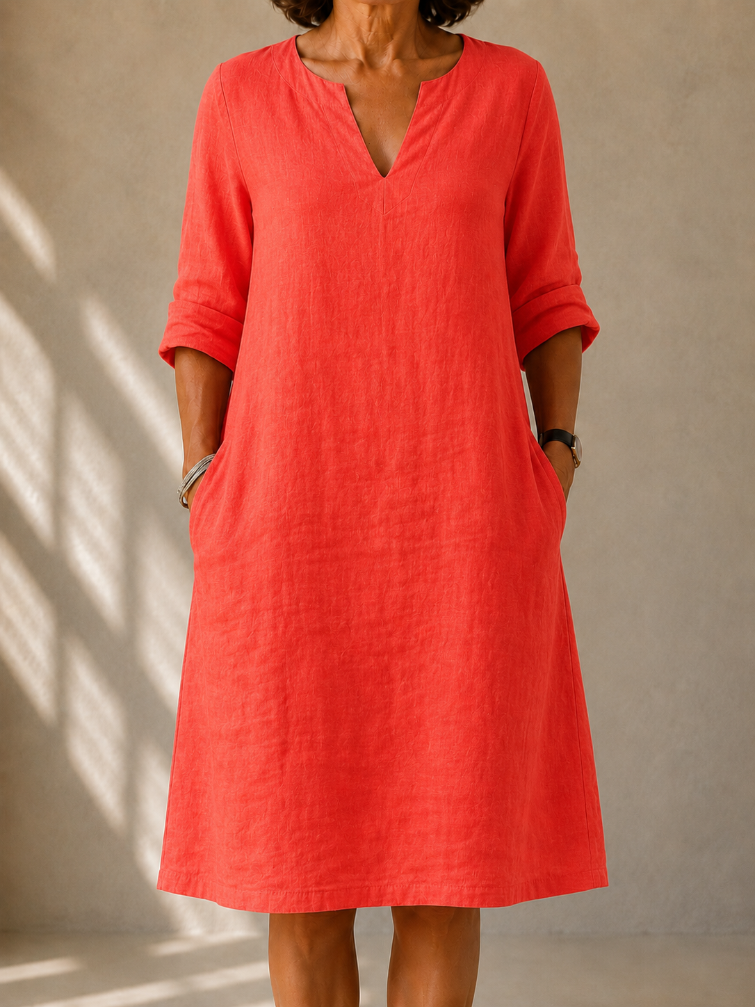Sienna Flowing Straight-Cut Dress