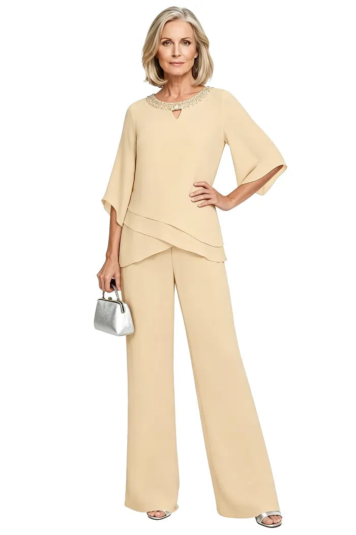 Formal pant set - Champagne