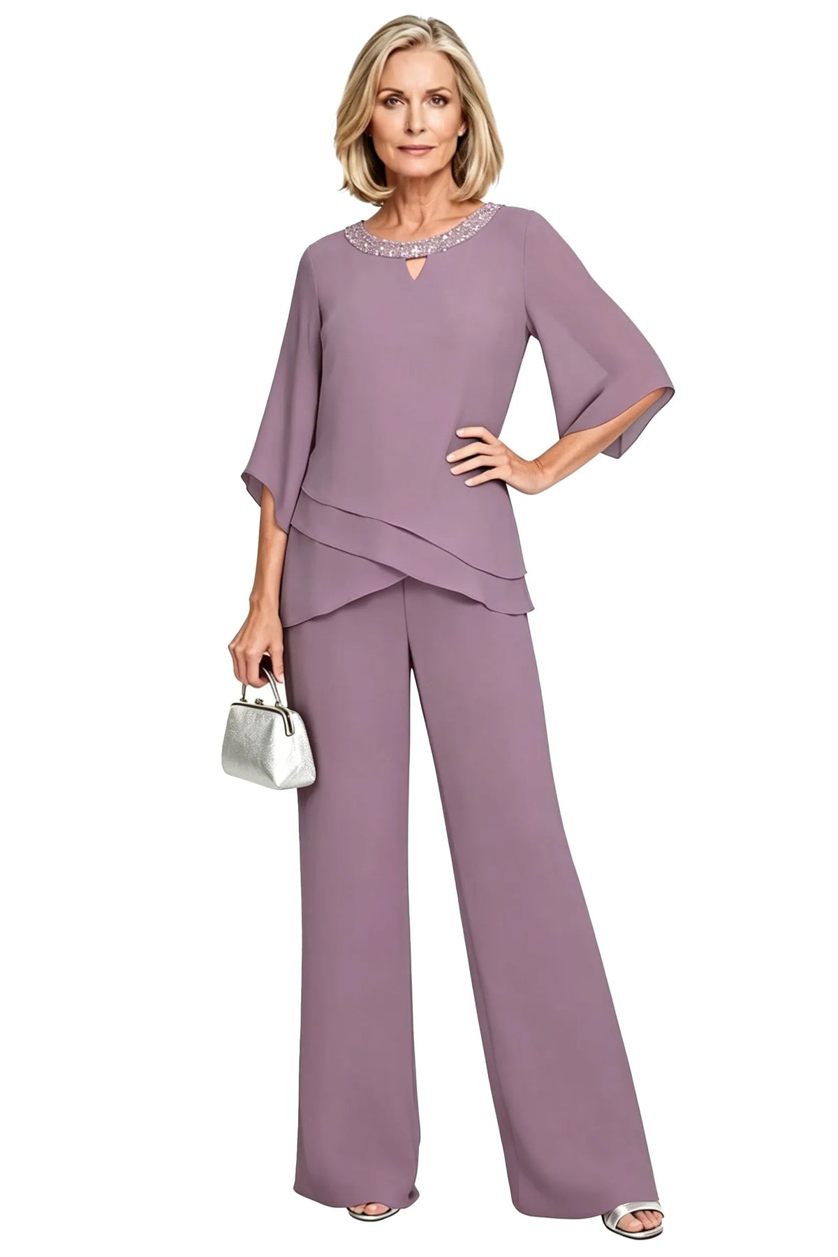 Formal pant set - Frosted Lilac