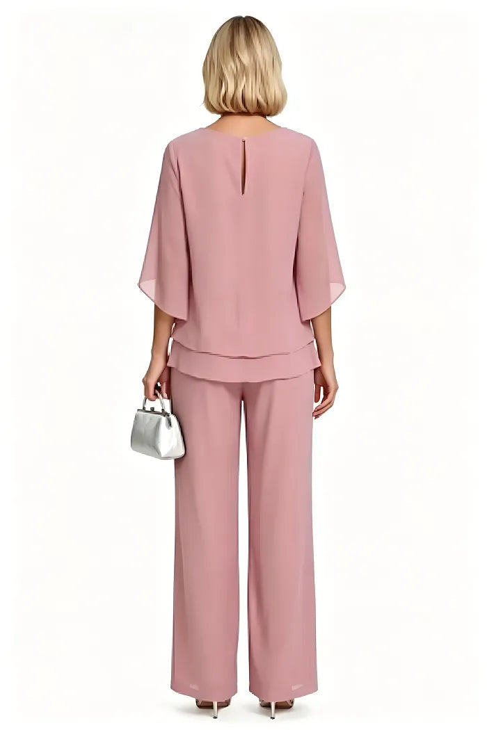 Formal pant set - Candy Pink back